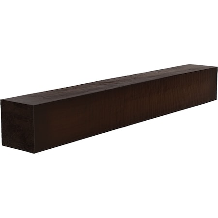Ekena Millwork Rough Cedar Faux Wood Fireplace Mantel, Premium Mahogany, 6"H x 8"D x 84"W MANURC06X08X84ZM